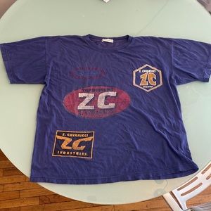 Z. Cavaricci Large Blue Patched Shirt